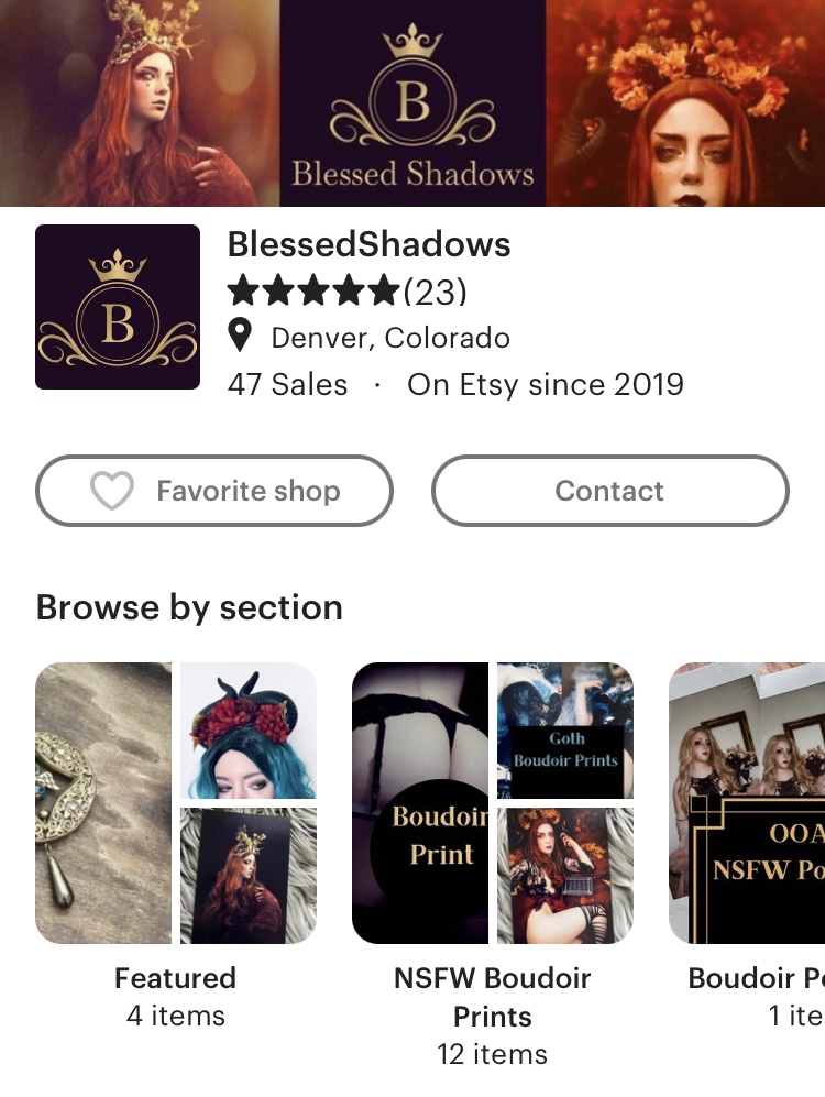 Shop BlessedShadows blessed shadows on Etsy for nsfw Polaroids and prints